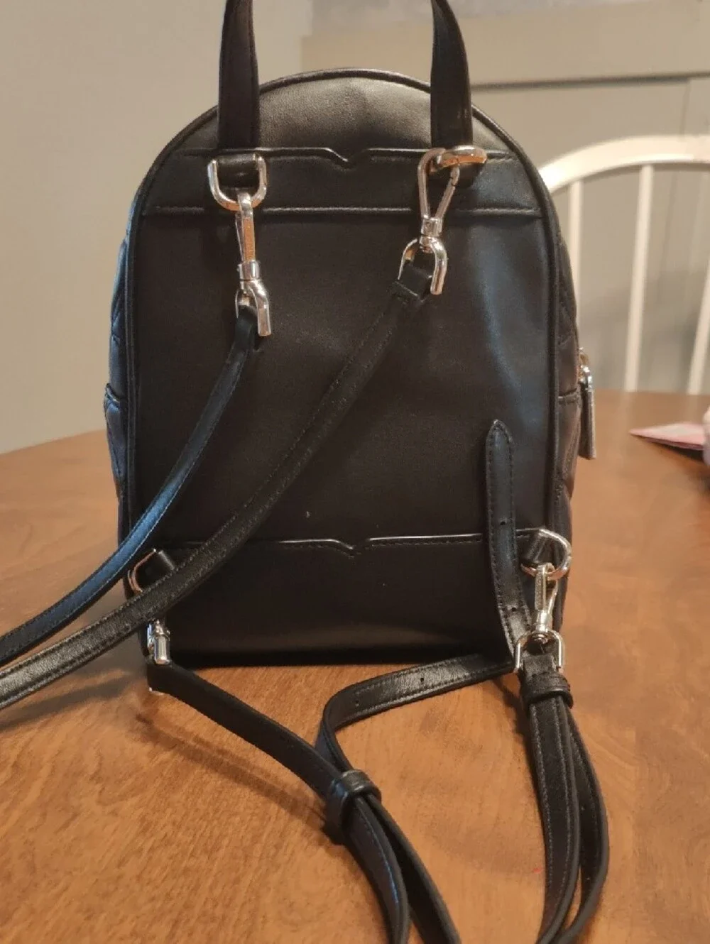 Kate Spade Black Quilted Mini Backpack with Gold Hardware